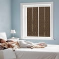 thumbnail image 4 of Dark Brown Rattan Window Privacy Film, Vintage Abstract Wicker Texture Static Cling UV Sun Blocking Tint Film Heat Control Windows Films for Bedroom Bathroom, Window Stickers 17.7"x39.3", 4 of 8