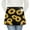 White, variant on Men Women Aprons with Pockets Work Waist Apron Sunflower Pattern Black Background Half Apron