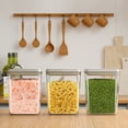 thumbnail image 2 of FOUKUS Airtight Pop Up Container: 3 pack 1.2 QT Food Storage Container with Lid, Stackable Kitchen Storage Container for Cereal, Snack, Sugar, Coffee, 2 of 6