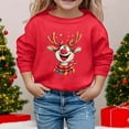 thumbnail image 2 of MIASHUI Chandails à Capuchon et Chandails pour Filles Automne Hiver Imprimé de Noël Col Rond Manches Longues Chandail Décontracté Sans Capuche pour Filles, 2 of 4