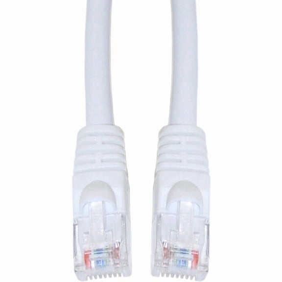 Cat6 White Ethernet Patch Cable, Snagless/Molded Boot, 200 foot