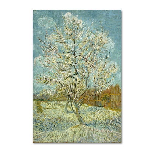 Trademark Fine Art 'The Pink Peach Tree' Canvas Art by Van Gogh