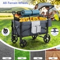 thumbnail image 6 of Minikid Baby Wagon Stroller for 2 Kids,Toddler Stroller With Canopy, Gray, 6 of 10
