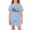 Light Blue, variant on Grblisyd Boys Girls Summer Outfits Back to School Casual Letter Print Short Sleeve T Shirt and Elastic Waist Shorts 2 Piece Clothing Sets