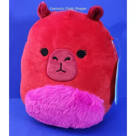 Squishmallows Marcia the Maroon Capybara 8" NWT Fuzzy Tummy Belly