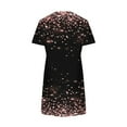 thumbnail image 4 of Lindreshi Summer Dresses for Women Clearance under 10.00 Fashion Women's Dresses Summer Casual Rounk Neck Short Sleeve Printing Dress, 4 of 6