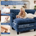 thumbnail image 6 of JONPONY 111" Modular Cloud Couch, L Shaped Sectional Sofa with Movable Ottoman,3 Oversized Seats Sleeper Couches for Living Room, Apartment,Blue, 6 of 8