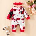 thumbnail image 4 of Sopiago Baby Girl Jumpsuits Girls Long Sleeve Floral Prints Pullover Rompers for Baby Girls Jumpsuit Clothes 3-6 Months,, 4 of 7