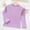 Purple, variant on Toddler Girls Yellow Long Sleeve Top - 3T, High Neck Ruffle Shoulders, 100% Polyester, Comfortable Daily Wear & Layering