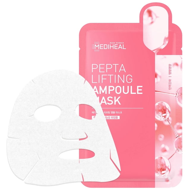 Mascarilla facial Mediheal Pepta Lifting, paquete de 15 ampollas