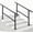 4 Steps 2pcs, variant on Senfot 2 Pack 3 Step Composite Stair Handrail, Weatherproof Metal Step Grab Rail for Residential Yard and Patio Stairs