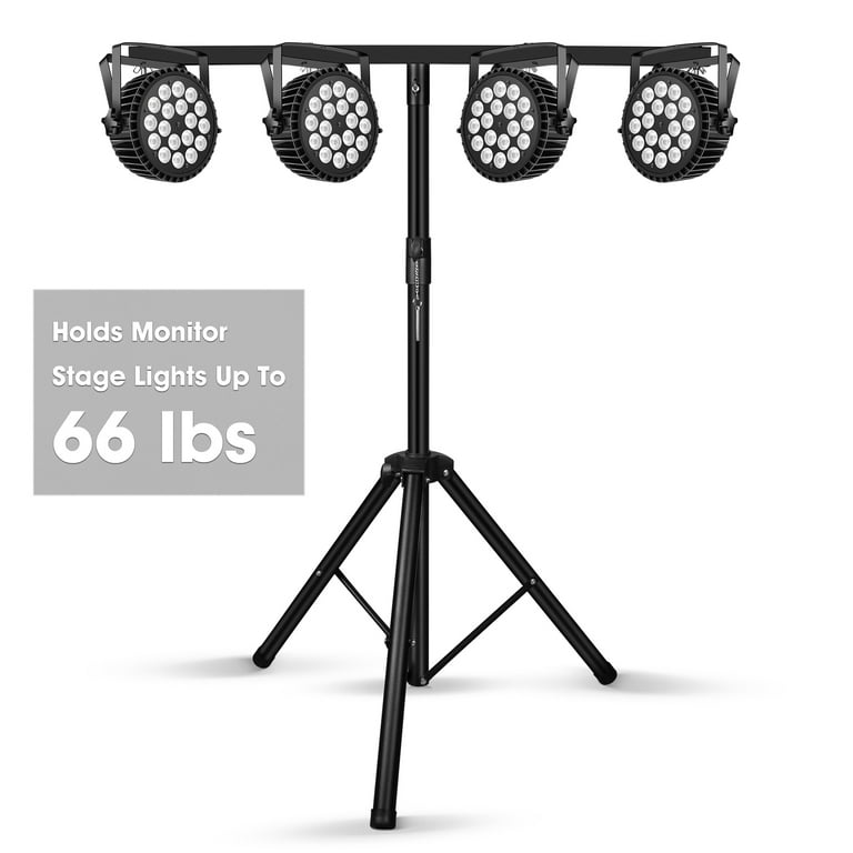 DJ Lights with Stand 4Pcs 18 LED Par Light Set RGBW DMX Sound