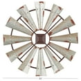 thumbnail image 4 of DecMode Silver Metal Distressed Galvanized Windmill Wall Decor with Rust Frame, 4 of 14
