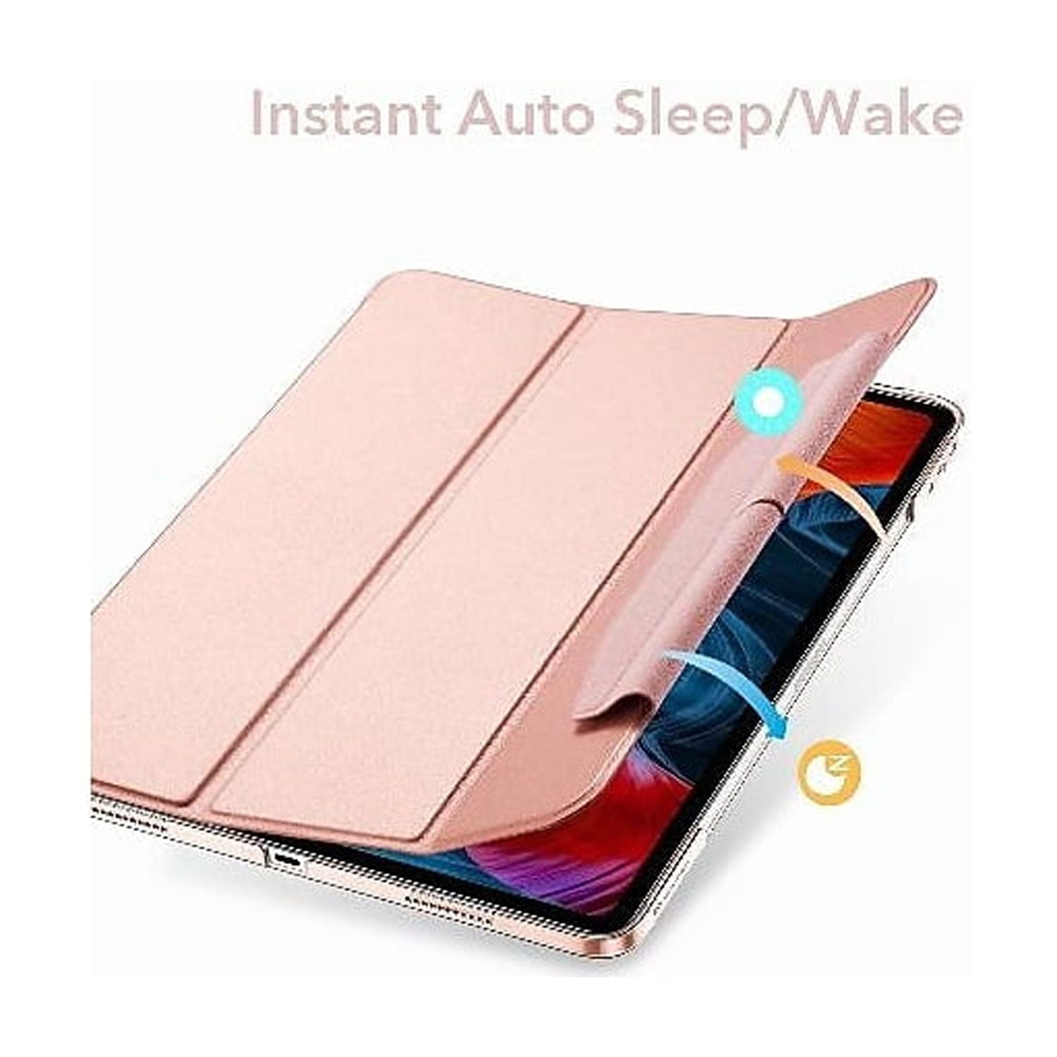 SaharaCase ESR Folio Case for Apple iPad Pro 12.9" (4th 5th and 6th Gen 2020-2022) Rose Gold