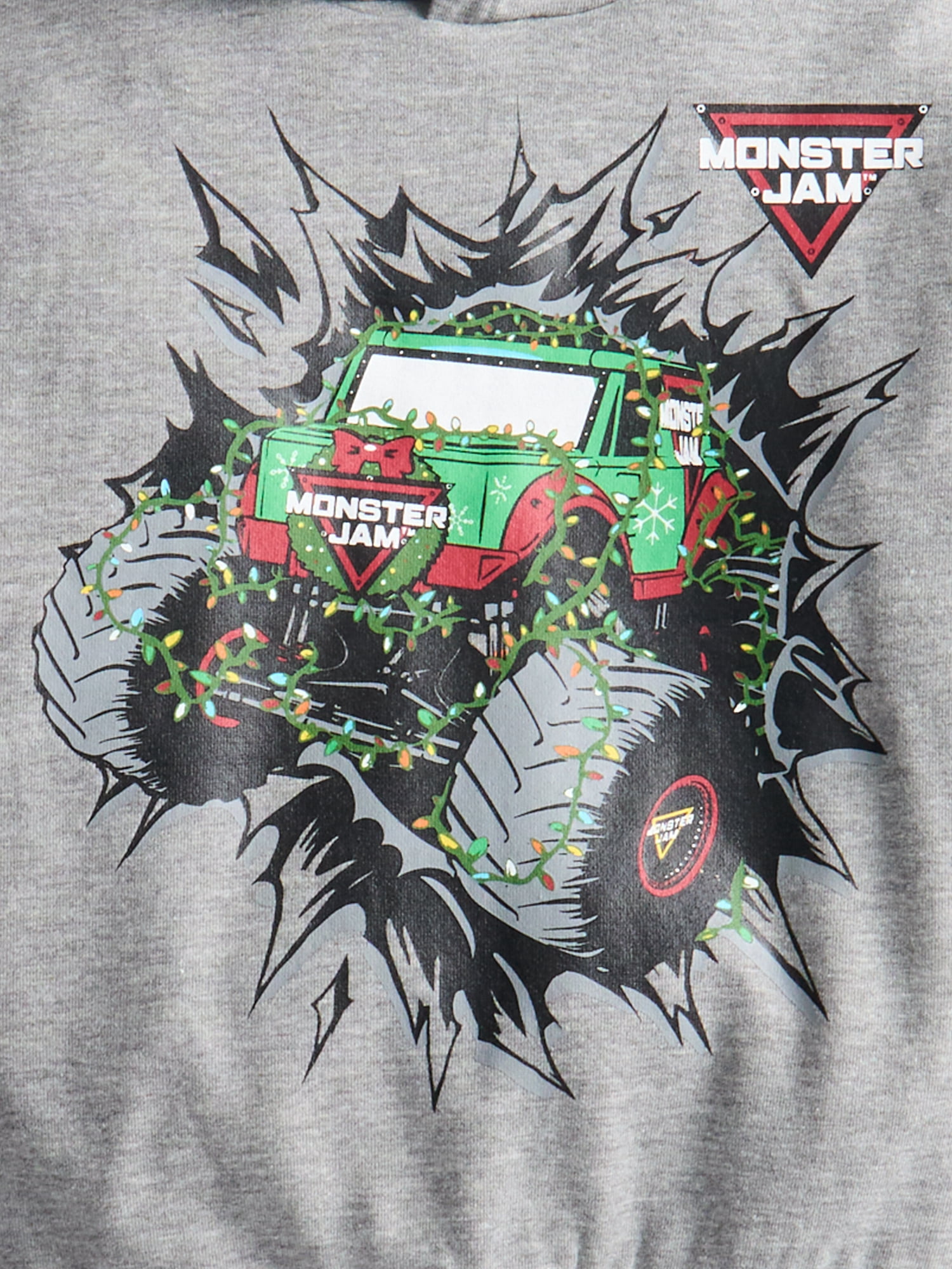 Monster Jam Boys Christmas Hoodie and Joggers Set, 2 Piece, Sizes 4-16