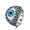 Blue, variant on Evil Eye Eyeball Ring for Men or Women Stainless Steel Biker Ginger Lyne Collection
