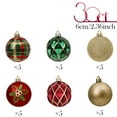 thumbnail image 3 of Valery Madelyn 30ct 2.36 inches Traditional Red Green Gold Christmas Ornaments Shatterproof Christmas Ball Ornaments Hanging Bauble for Holidays Christmas Christmas Party decoration, 3 of 10