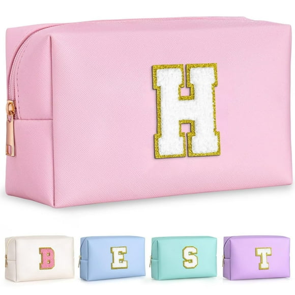 Bolsa de maquillaje TOPEAST Preppy para niñas adolescentes, impermeable, rosa