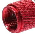 thumbnail image 3 of Raindrops Automobile Metal Valve Cap Red Aluminum Alloy for Cars SUVs Trucks 5Pcs, 3 of 7