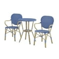 thumbnail image 3 of Furniture of America Courtnie French Country 3-Piece Aluminum Outdoor Bistro Set by  White, 3 of 5