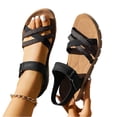 thumbnail image 2 of HTHLVMD Sandales Compensées à Bride Réglable pour Femmes, Sandales de Marche pour Femmes – Sandales de Sport Confortables de Qualité Supérieure pour Extérieur, Voyage, Randonnée, Plage et Usage Quotidien, Noir 5.5, 2 of 7