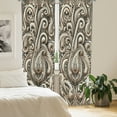 thumbnail image 4 of Ambesonne Paisley Curtains 2 Panel Set, Ethnic Tangled Neutral Tone, Pair of - 28" x 95", Dark Eggshell Tan and Grey, 4 of 4