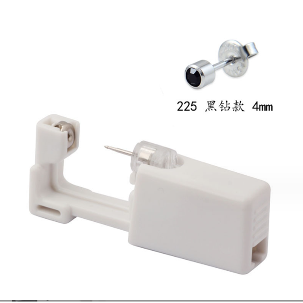 Herramienta para perforar orejas sin dolor Pendientes de plástico y acero Tapones para perforación Fácil de usar Seguro para perforar orejas en casa Creación de joyas DIY