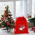 thumbnail image 4 of Fmbmuo Red Candy Bags 1Pcs Medium Snowman Decorations Fluorescent Cloth Drawstring Christmas Bag for Xmas Party Favors, 4 of 5