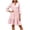 Pink, variant on Women's V Neck Gingham Dresses Flared Sleeve Casual Summer Tiered Ruffle A Line Mini Sundress