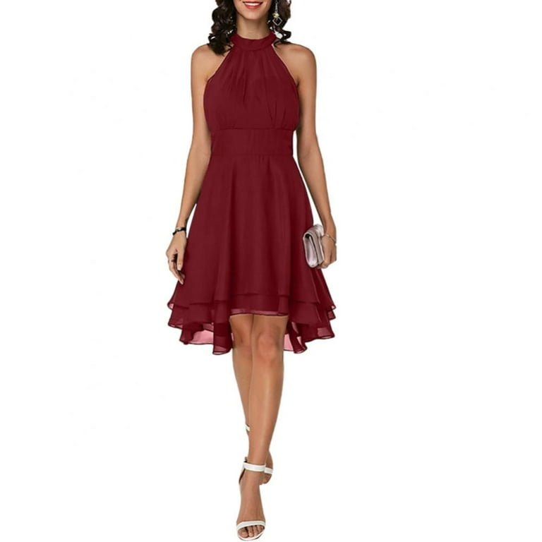 Sexy Deep V-neck Halter Waves Irregular Ruffle Maxi Dress Sexy Deep V-neck Halter Waves Irregular Ruffle Maxi Dress