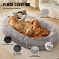 thumbnail image 6 of Large Human Dog Bed 72x48x10in - Washable Pet Sofa Bed, Orthopedic Plush PV Velvet, Extra Big Dog Couch for Giant Breeds, 6 of 10