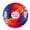 C, variant on Air-Filled Skiing Ring for Winter Fun, 35 Inch (90cm) Blue and White Snowflake Pattern Snow Sled with Anti-Rollover Design