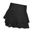 thumbnail image 4 of Riforla Women's Lace Thin Low Waist Fashion Solid Color Sexy A Line Miniskirt Skirts for Women Trendy Black L, 4 of 7
