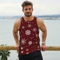 thumbnail image 6 of Gukieu Romantic white snowflakes Print Men's Quick Dry Fitness Vest, Round Neck Sleeveless Fitness Bodybuilding Top-4X-Large, 6 of 7