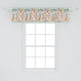 thumbnail image 2 of Floral Window Valance Pack of 2, Flowers Peace Hippie Style Flourishing Blooms Petals Beauty Cheerful Season, Rod Pocket Curtain Valances for Kitchen Bedroom, 54" X 12", Multicolor, by Ambesonne, 2 of 4