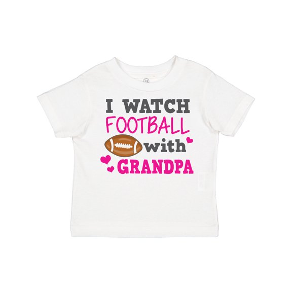 Inktastic I Watch Football with My Grandpa Girls Toddler T-Shirt