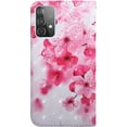 thumbnail image 2 of Samsung Galaxy A52 Wallet Case for Women, Premium PU Leather Prints Flip Cute Cover with Card Holder & Kickstand Feature Phone Case for Samsung Galaxy A52 Cherry Blossoms, 2 of 7