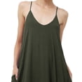 thumbnail image 5 of J. METHOD Women's Sleeveless Adjustable Spaghetti Strap Lightweight Loose Fit Maxi Long Dress NEWDR25 Hunter Green S, 5 of 7