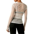 thumbnail image 5 of Stylish Women's T-Shirts Mesh Long Sleeve Layering Top for Women Neck Sheer See Through Blouse Tee Shirt for Casual or Formal Wear, 5 of 7