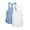 White/Sky Blue, variant on icyzone Racerback Workout Tank Tops for Women - Athletic Running Yoga Tops