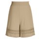 thumbnail image 4 of TaTaai Women's Casual Lace Bohemian Shorts High Elastic Waist Drawstring Wide Leg A-Line Pants with Hollow Out Trim Comfy Spring Summer Beach Vacation Bottoms Gift, 4 of 8