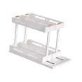 thumbnail image 3 of GUOOL Rotating and Pull Out Spice Rack Organizer for Spices Condiments Countertop white Double 15cm, 3 of 6