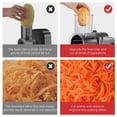 thumbnail image 3 of Electric Cheese Grater, 250W Professional Electric Slicer Shredder, Electric Salad Machine for Fruits, Vegetables, Cheeses, Salad Maker with 5 Free Attachments, 3 of 6