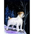 thumbnail image 1 of SS8388CHF Drapeau en Toile Nuit Étoilée Jack Russell Terrier - Taille Maison - 28 x 40 Po., 1 of 4
