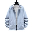 thumbnail image 1 of Veste Décontractée à Carreaux pour Hommes à Manches Longues avec Col Montant, Boutons devant et Poches Zippées pour Extérieur, 1 of 6