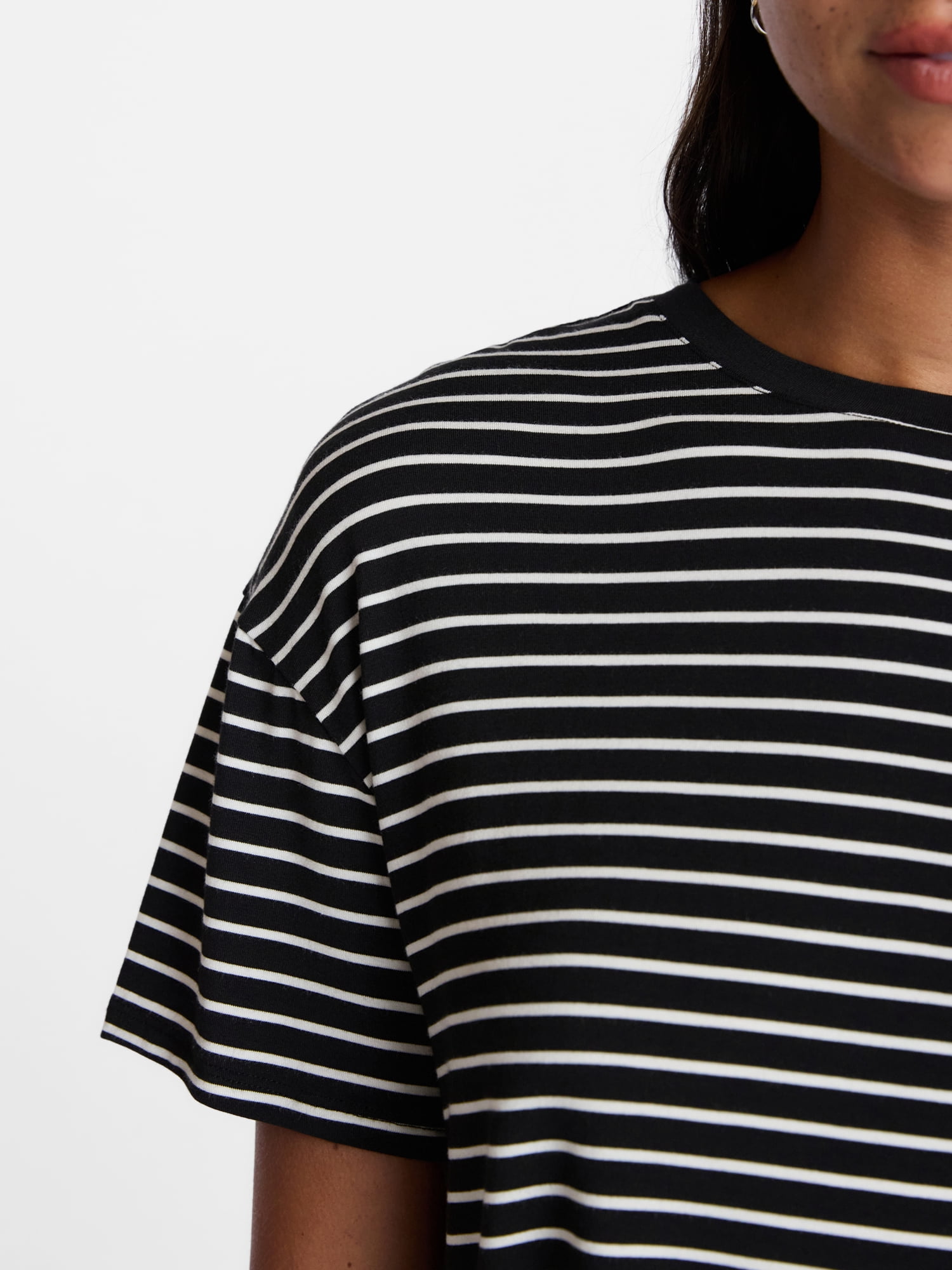 Time and Tru Women's Tunic Tee with Short Sleeves, Sizes XS-XXXL