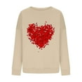 thumbnail image 3 of Gerichy Long Sleeve Shirts for Women Women Oversized Sweatshirt with No Hood - Cute Love Heart Graphic Pullover Valentine's Day Tops Long Sleeve Shirts for Women, 3 of 4