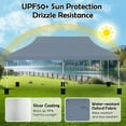 thumbnail image 6 of Gymax 10 x 20FT Pop-up Canopy Tent Folding Instant Sun Shelter w/ 3 Adjustable Heights Gray, 6 of 10