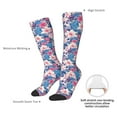 thumbnail image 4 of Naloa white flower Skull blue Thigh High Socks Extra Long Stretchy Sock Women Over Knee High Opaque Stocking Daily Wear, 4 of 6