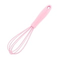thumbnail image 1 of Batidor de huevos de acero inoxidable con mango suave Rosado, 1 of 8